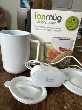 ion Mug & Charging Coaster - White Heated Mug